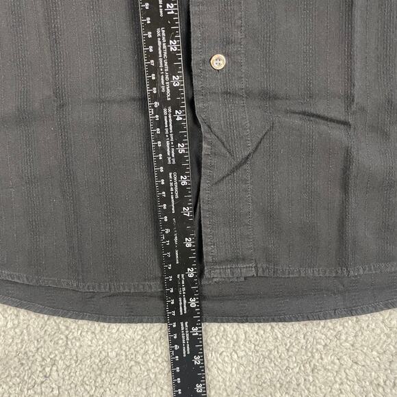 Avirex Men's XL Black Embroidered Cotton Polyester Long Sleeve Button Up Shirt - Picture 9 of 15